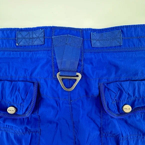 VTG RLX Ralph Lauren Mens Slim Fit Cargo Paratrooper Shorts Blue Utility Size 42 - Picture 11 of 16